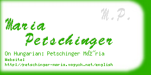 maria petschinger business card